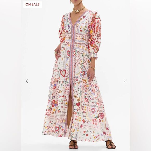 9 NWT 1200.00 Camilla Shirred Waistband Long Dress
A Kitsch In Time Medium - Picture 1 of 8